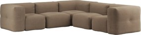 Soft Zitzak Indoor 5 Seater Hoekbank - Teddy Brown