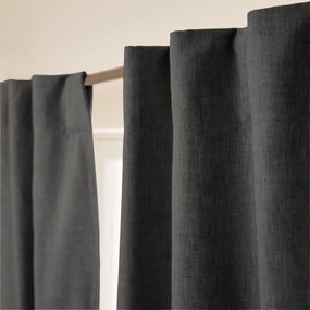 Verduisteringsgordijn van gewassen linnen, verborgen lipjes, Private