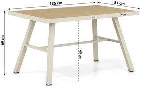Dining Loungeset 6 personen Aluminium Taupe  Lifestyle Garden Furniture Terrasso