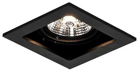 Set van 6 Vierkante inbouwspot zwart verstelbaar - Artemis 70