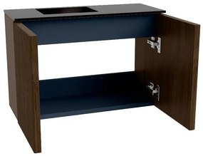 Mondiaz Joya 60cm toiletmeubel walnut met wastafel faye links 1 kraangat urban