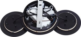 Moderne wandlamp zwart incl. LED 3-staps dimbaar 3-lichts- Sunrise