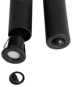 Set van 5 moderne grondspots zwart incl. LED IP67 - Linsey