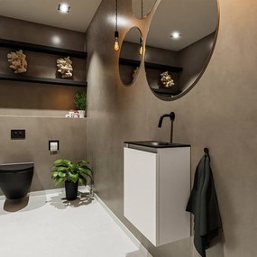 Mondiaz Ture 40cm toiletmeubel linen met wastafel urban rechts geen kraangat