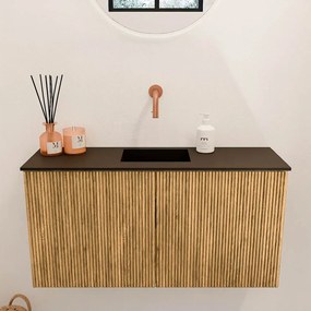 Mondiaz Joya 80cm toiletmeubel oak met wastafel faye midden zonder kraangat urban