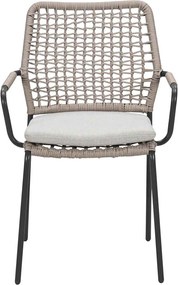 Garden Impressions Natas tuinstoel stapelbaar natural sand - 2 stuks