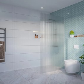 Fortifura Galeria Inloopdouche - ribbel glas - 100x200cm - 8mm - nano - blind inbouw profiel SW797955 SW1102415