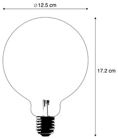 Set van 5 Smart E27 LED lamp G125 goud 4,9W 470 lm 1800-4000K