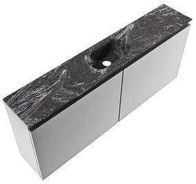 Mondiaz Ture DLux toiletmeubel 120cm plata met wastafel lava midden zonder kraangat