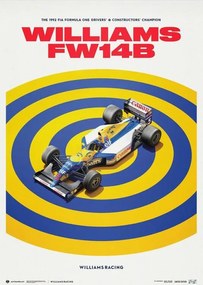 Kunstdruk Williams Racing - FW14B - F1® World Drivers' Champion - 1992, Automobilist