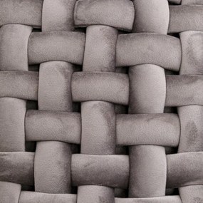 Kare Design Weave Grey Grijs Bankje Gewoven Fluweel