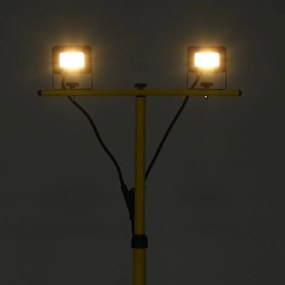 vidaXL Spotlight met statief LED 2x10 W warmwit