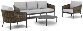 Stoel en Bank Loungeset 5 personen Aluminium Grijs  Coco Coco Palm