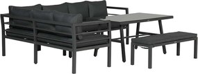 Garden Impressions Blakes lounge dining set 4-delig - donker grijs
