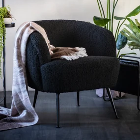 By-Boo Babe Moderne Fauteuil Zwart
