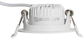 Set van 6 inbouwspots wit kantelbaar 6,5cm incl. LED IP54 ultra slim - Pupil