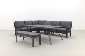 Rondo lounge diningset – Carbon black/mystic grey