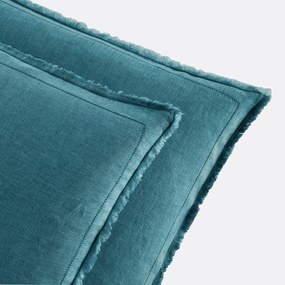 Kussensloop in gewassen linnen, laddersteek, Linot