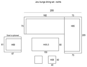 Garden Impressions Jaru lounge dining set R - extra luxe kussens