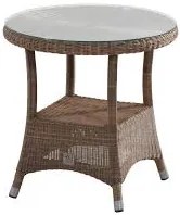 4 Seasons Outdoor | Sussex bistro table, polyloom taupe  Bijzettafel    taupe weerbestendig