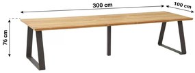 4 Seasons Outdoor Basso Dining Tuintafel X Teak Naturel Teak