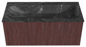 Mondiaz Kurve-dlux 100cm badmeubel ruby met 1 lade en wastafel big medium midden 1 kraangat lava