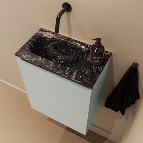 Mondiaz Ture DLux toiletmeubel 40cm greey met wastafel lava links zonder kraangat