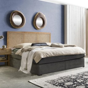 Bed Hoofdeinde Teak En Rotan