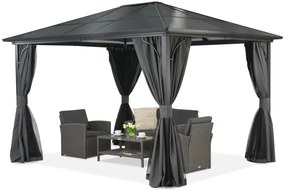Modern tuinhuis Santiago 3x3.6m met klamboe Garden Point antraciet