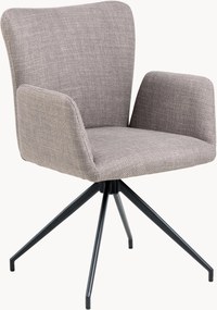 Gestoffeerde draaibare eetkamerstoelen Laura met armleuningen, 2 stuks
