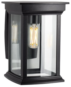 Carlton Muurlamp Zwart met 8W bewegingssensor LED