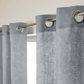 Gordijn in gewassen linnen met oogjes, Private