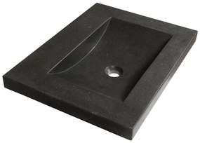 Sanituba Corestone wastafel basalt zonder kraangaten 60cm