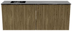 Mondiaz Joya DLux 100cm toiletmeubel dusk met wastafel faye links zonder kraangat lava