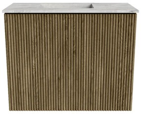 Mondiaz Joya DLux 50cm toiletmeubel dusk met wastafel faye links 1 kraangat glace