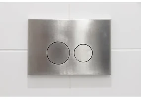 Geberit Duofix Element - UP 320 - QeramiQ metal bedieningsplaat - wand 112cm - ronde knoppen - metaal RVS SW706194 SW1242378