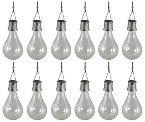 Luxform LED-feestverlichting voor buiten solar transparant 12 st 95220