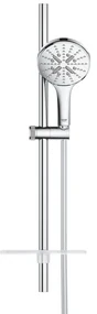 GROHE Rainshower SmartActive 130 Glijstangset - 60cm - ronde handdouche - 3 straalsoorten - gladde doucheslang - met zeepschaal - chroom 26575000