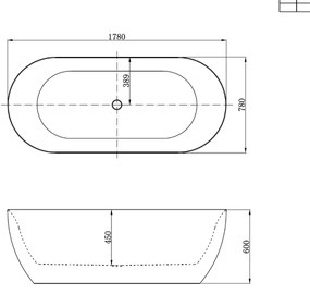 Best Design Friday vrijstaand bad 178x78x60cm geel wit