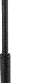 Moderne vloerlamp zwart met goud rond - VT