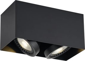 Moderne opbouw spot zwart incl. LED dimbaar 2-lichts - Dionysos