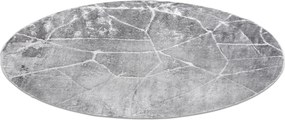 Tapijt MEFE modern  Rond ,  2783 marmeren  ,  - Structureel,  twee poolhoogte , donker grijskleuring