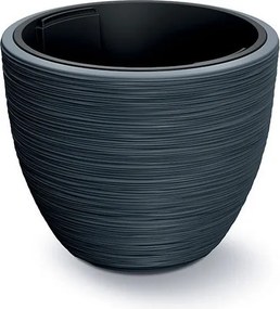 Prosperplast Furu Stripes Bloempot - Antraciet -Ø 57 cm - Met binnenpot