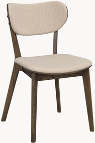Gestoffeerde eettafelstoelen Kato van eikenhout, 2-delig