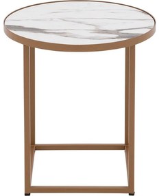 Goossens Salontafel Livia rond, hpl zwart, modern design, 41 x 42 x 41 cm