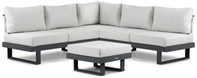 Hoek loungeset 4 personen Aluminium Grijs Lifestyle Garden Furniture Lorenzo