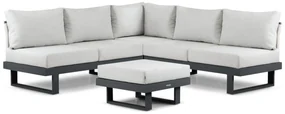 Hoek loungeset 4 personen Aluminium Grijs Lifestyle Garden Furniture Lorenzo