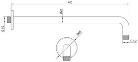 Brauer Gunmetal Edition gebogen wandarm gunmetal geborsteld PVD