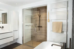 Ben Futura Schuifdeur 2-delig voor nis 140x200cm Chroom/Helder glas