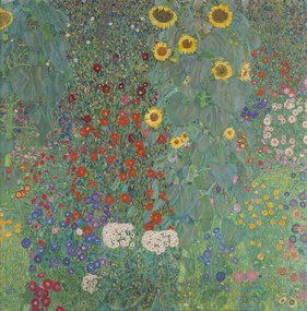 Kunstreproductie Farm Garden with Sunflowers, 1905-06, Klimt, Gustav
